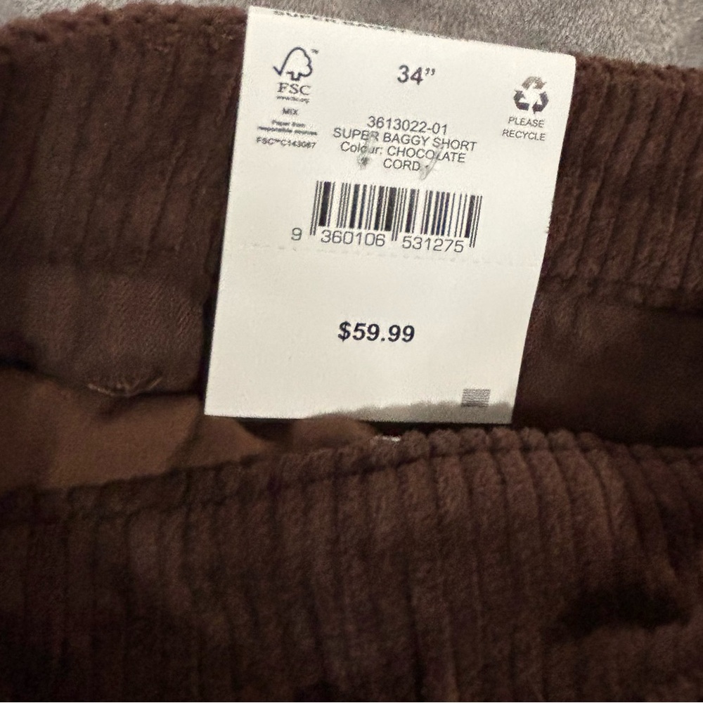 Cotton On Chocolate Corduroy Shorts - Picture 4 of 4